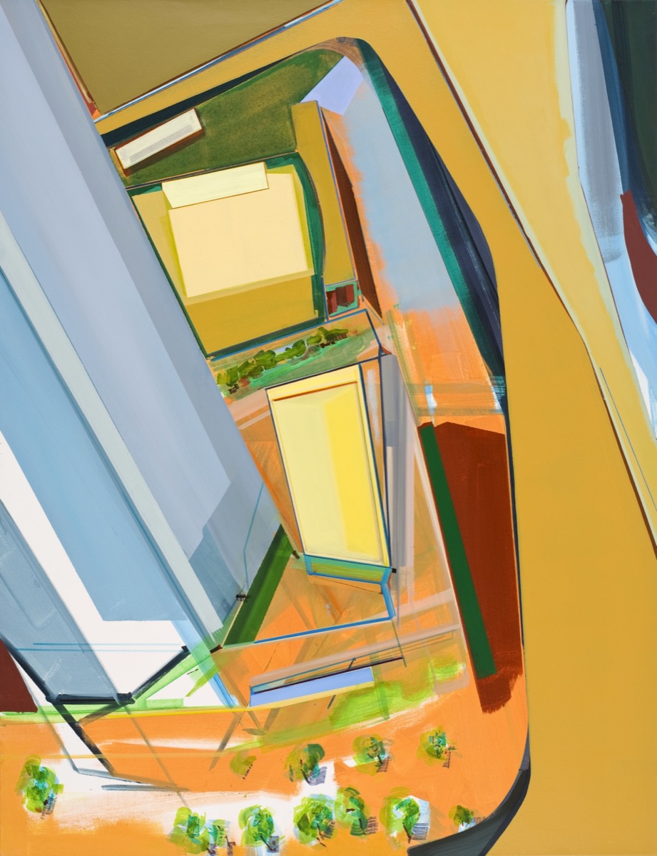 Dunkle Lichtung, Öl, Lack auf Leinwand, 60 cm x 45 cm, 2011