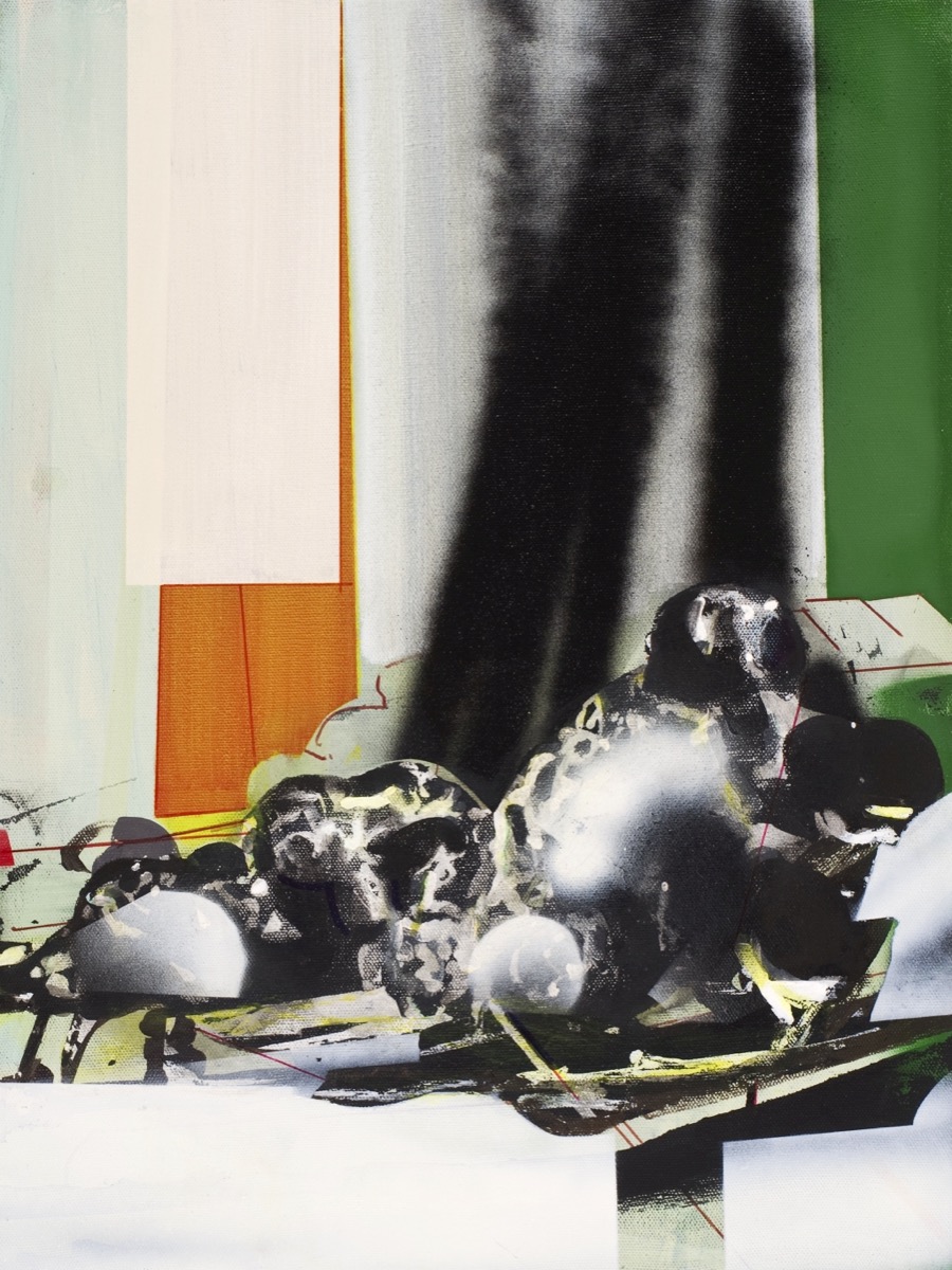 Dunkle Lichtung, 60 cm x 45 cm, Acryl, Öl, Lack auf Leinwand, 2011